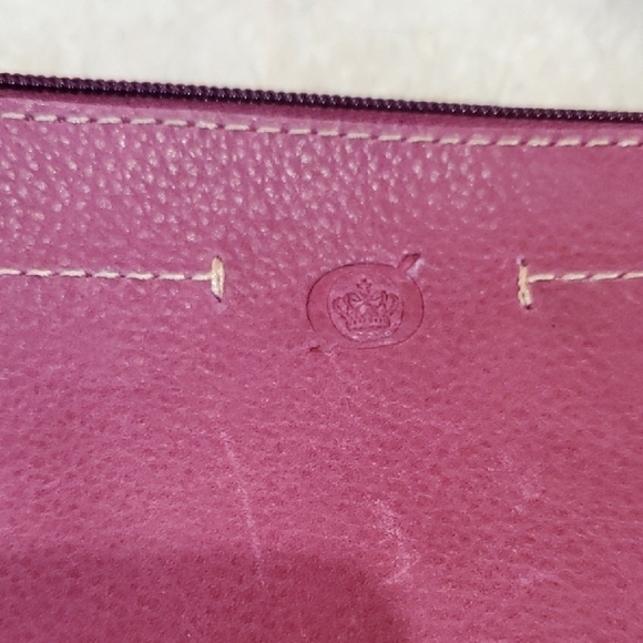 Red Leather Wristlet 4 X 7 Bag - Picture 3 of 9